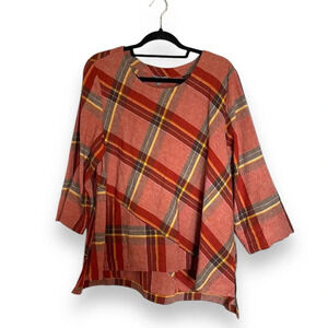 Habitat Red Plaid Long Sleeve Blouse Size Large Lagonlook
Cabincore Holiday